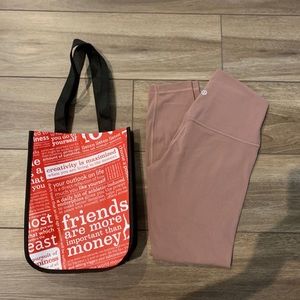Lululemon align pant in size 6 DUSTY ROSE 28”